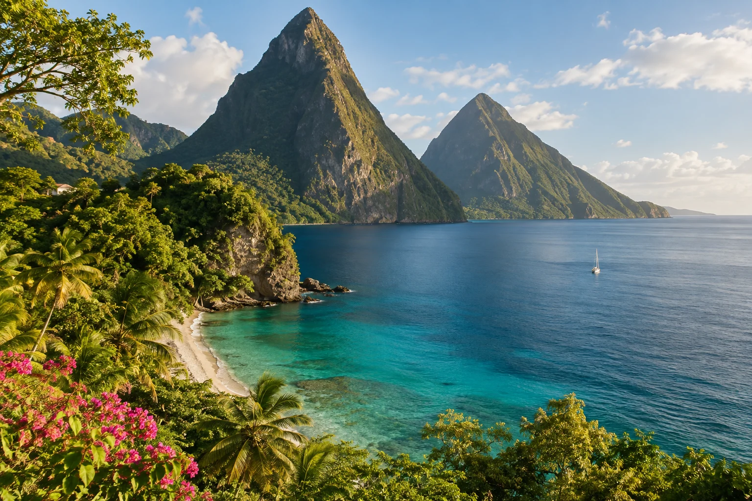 Illustrative Caribbean coastline